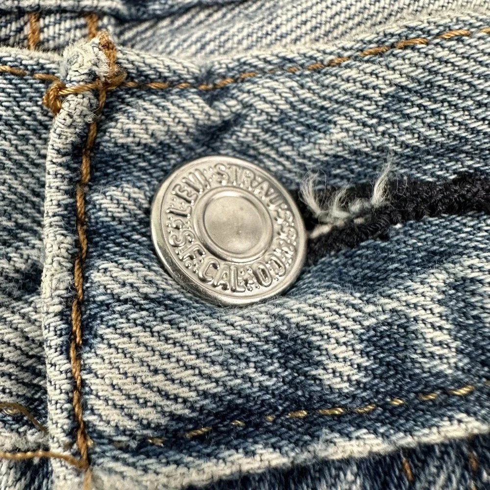 Y2K Levi's 505 Jeans Men's 42x32 Regular Fit 100% Cotton Straight Leg Light Wash